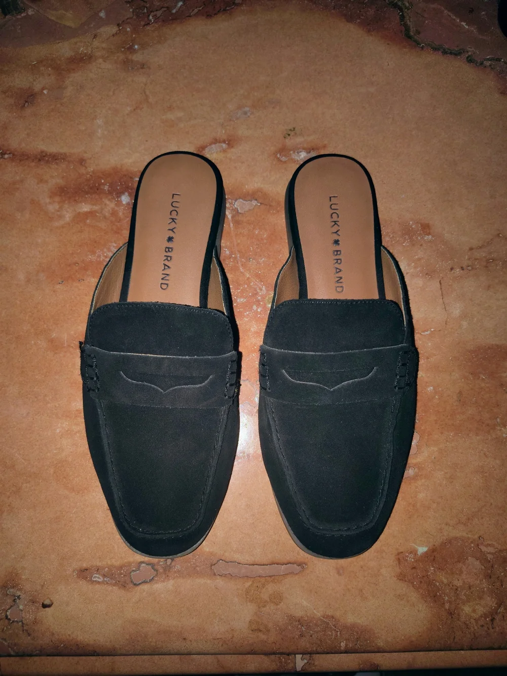 Lucky Brand Women's Black Suede Slip-On Mules Size 7M